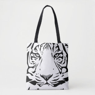 Tiger pattern animal design flat tote bag