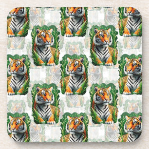 Tiger Pattern Design  Coaster
