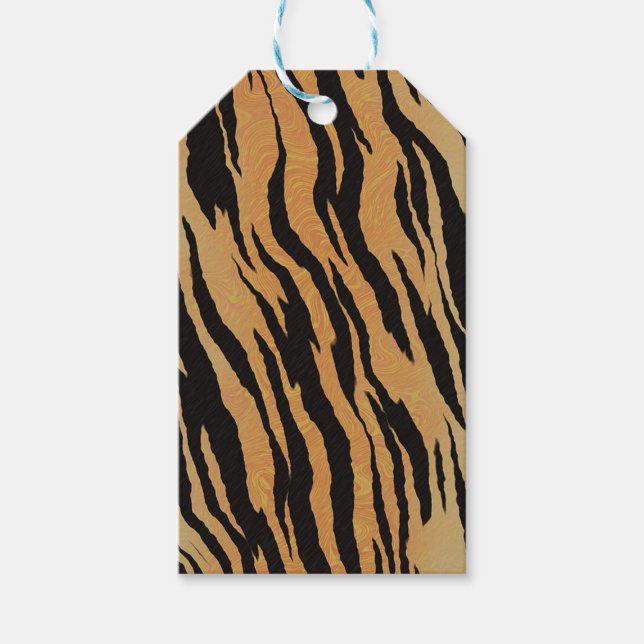 Tiger Pattern Gift Tags (Front)
