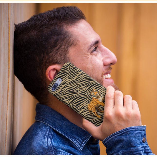 Tiger Pattern in Light Brown with Tiger  iPhone 16 Case (Creator Uploaded)