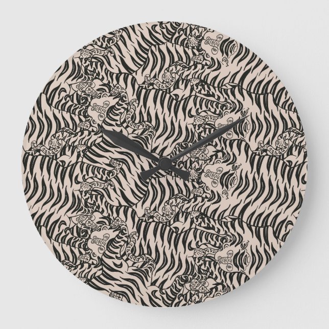 Tiger Pattern Large Clock (Front)