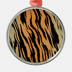 Tiger Pattern Metal Tree Decoration
