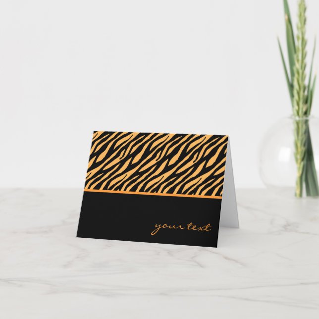 Tiger Pattern Note Card (Front)
