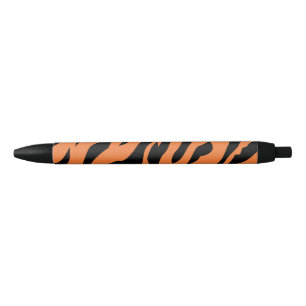 Tiger Pattern Print  Black Ink Pen