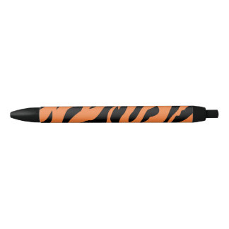 Tiger Pattern Print Black Ink Pen