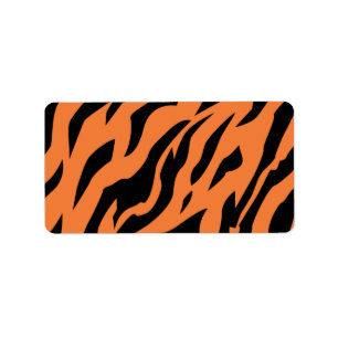Tiger Pattern Print Label