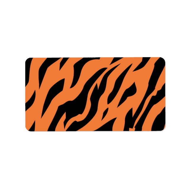 Tiger Pattern Print Label  (Front)