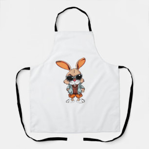Tiger Pattern Rabbit Easter Bunny for Kids  Apron