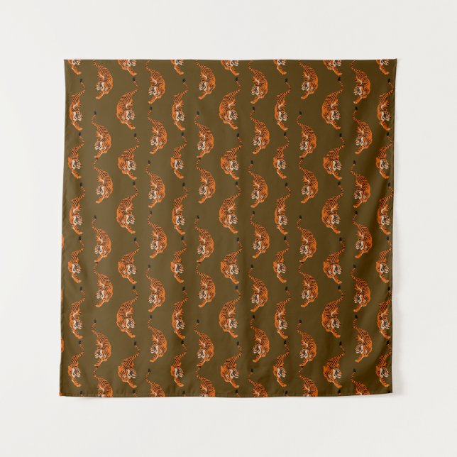 Tiger Pattern Tapestry (Front)