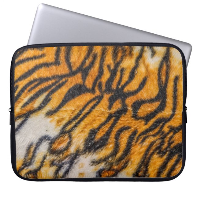 Tiger patterned backgroundpattern, tiger, abstract laptop sleeve (Front)