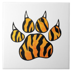 Tiger Paw Print  Tile