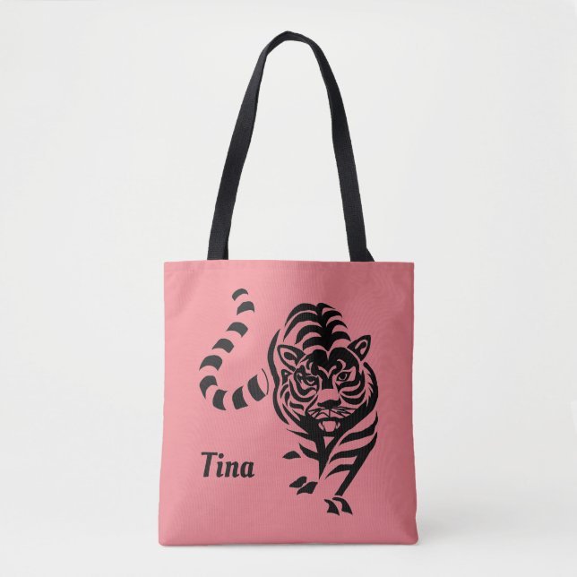 Tiger Personalised Tote Bag (Front)