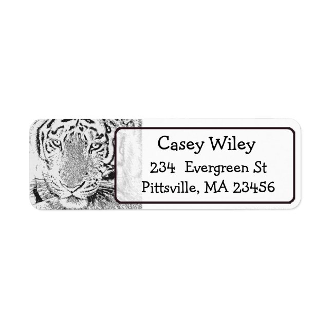 Tiger  Photo Return Address Label (Front)