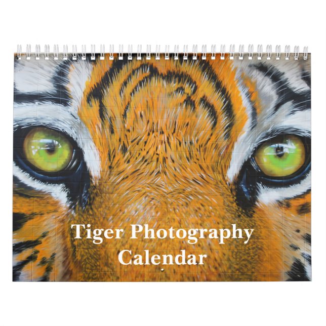 Tiger Photography Wild Animal 2025 Calendar (Cover)