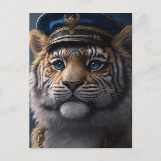 Tiger Pilot Captain Postcard (Front)