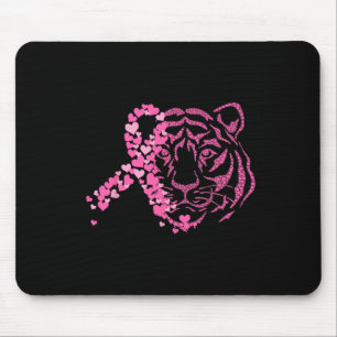 Tiger Pink Ribbon Breast Cancer Awareness Animal W Mouse Mat