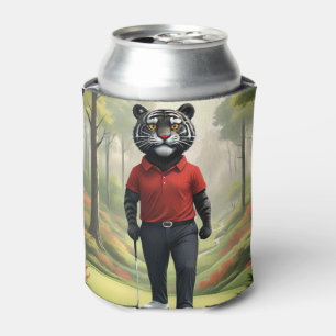 Tiger Playing Golf In The Woods, Can Cooler