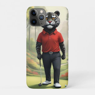 Tiger Playing Golf In The Woods, iPhone 11 Pro Case