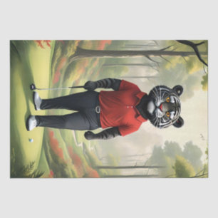 Tiger Playing Golf In The Woods, Tissue Paper