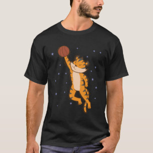 Tiger plays Basketball big Cat Animal T-Shirt