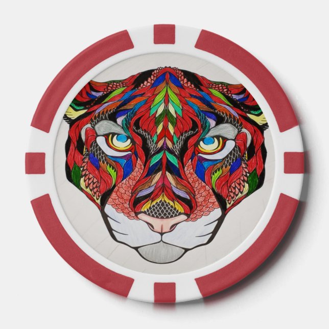 Tiger Poker Chip (Front)