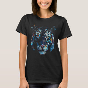 Tiger Polygon Artwork - Colourful Animal Art Tiger T-Shirt