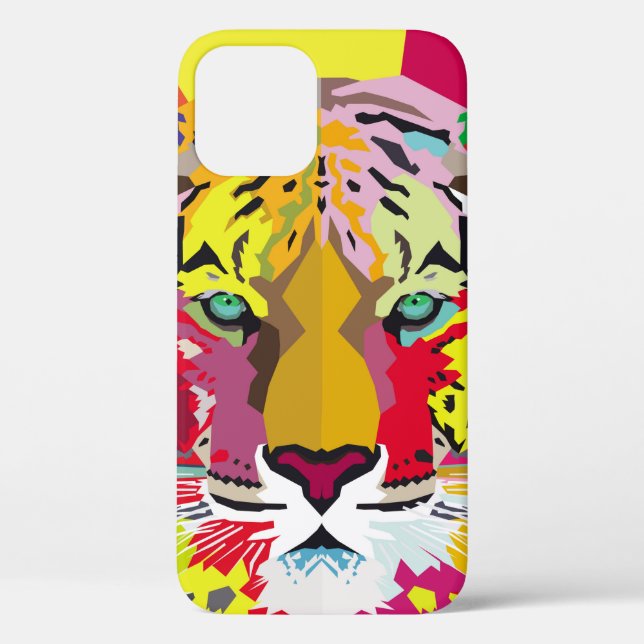 Tiger Pop Art Portraitart, pop, tiger, animal, fac Case-Mate iPhone Case (Back)