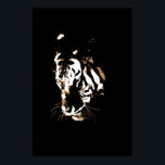 Tiger Pop Art Poster<br><div class="desc">Pop Art Style Black & White Tiger Image Posters Prints - Wild Big Cats Pop Art Images</div>