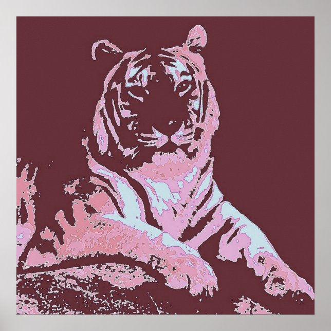 Tiger Pop Art Poster (Front)