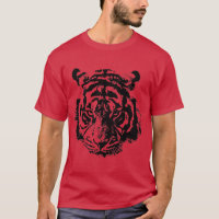 Tiger Pop Art Red Black