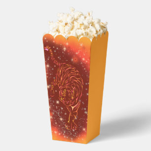 Tiger Popcorn Box Running At Galaxy Starry Night