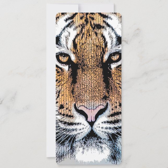 Tiger Portrait in Graphic Press Style (Front)