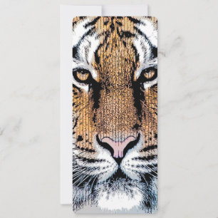 Tiger Portrait in Graphic Press Style