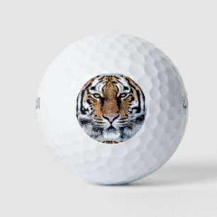 Tiger Portrait in Graphic Press Style Golf Balls