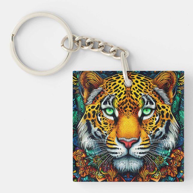 Tiger portrait key ring (Front)