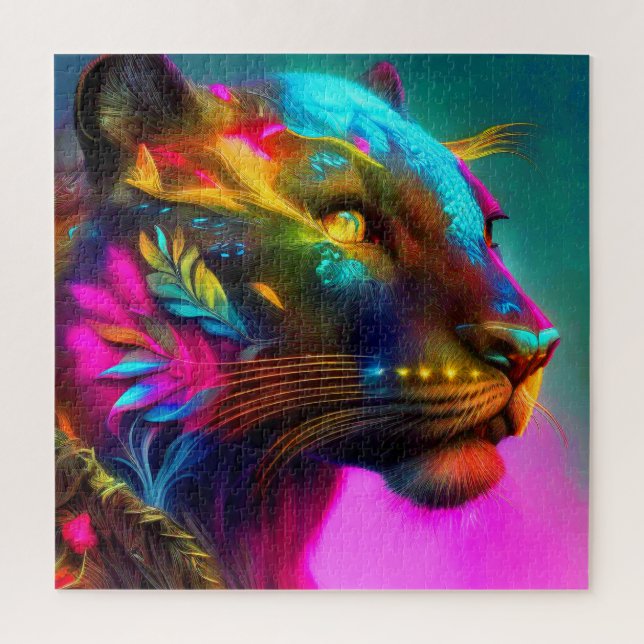 Tiger Portrait Painting Jigsaw Puzzle (Vertical)