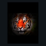 Tiger Poster Print - Pop Art Style Tigers Posters<br><div class="desc">Face of Siberian Tiger Posters Prints - Motivational Courage / Confidence Pop Art Tigers - Yellow Tones Tiger Head / Portrait Digital Animal Artwork - Tiger Eyes Pop Art Image - Head of Tiger - Tiger Portrait - Wild Tigers - Big Cats Digital Images</div>