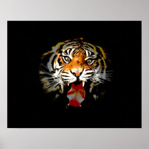 Tiger Poster Print - Pop Art Style Tigers Posters