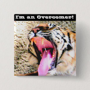 Tiger power_ 15 cm square badge