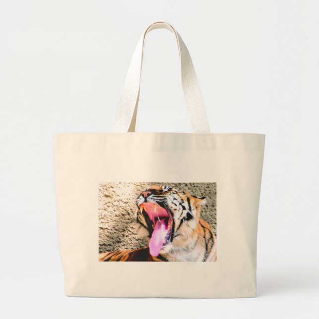 Tiger power_ large tote bag (Front)