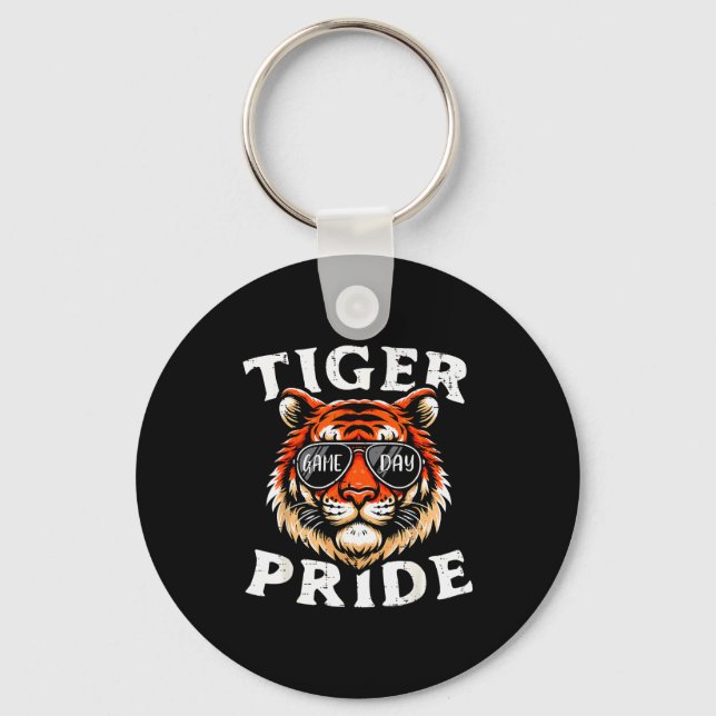 Tiger Pride Men Kids Boys Women Girls Youth Teen  Key Ring (Front)