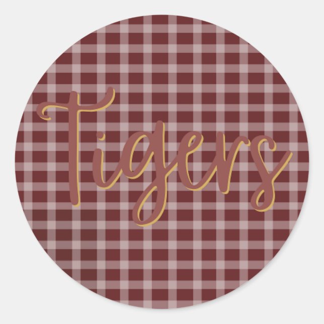 Tiger Pride Preppy Sticker (Front)