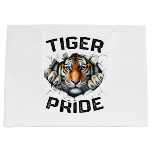 Tiger Pride Retro Tiger School Sports Team Large Gift Bag