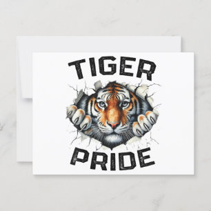 Tiger Pride Retro Tiger School Sports Team Postcard