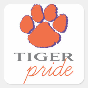 Tiger Pride Square Sticker