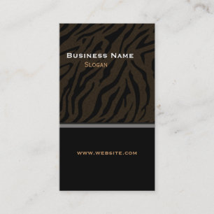 Tiger Print Black Masculine Business Card