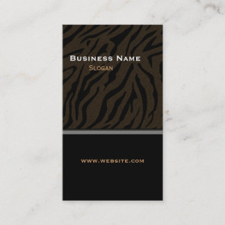 Tiger Print Black Masculine Business Card