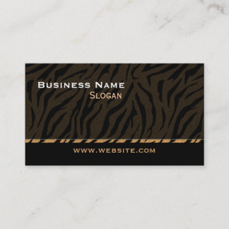Tiger Print Black Masculine Business Card