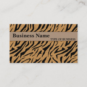 Tiger Print Business Card Template