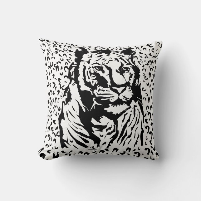 Tiger Print  Cushion (Front)